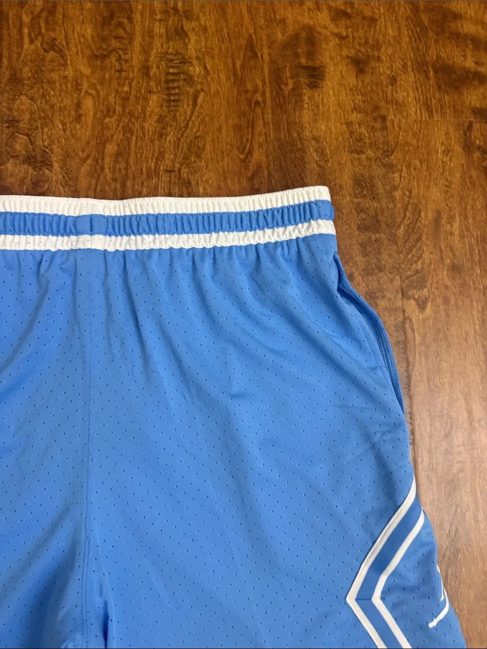 Jordan Light Blue Basketball Shorts with White Trim